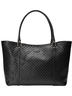 Zdjęcie produktu Gucci, Czarna skórzana torba Microguccissima Soft Tote dla kobiet Model 449647 Bmj1G 1000 Black, female,