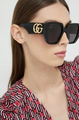 Zdjęcie produktu Gucci okulary przeciwsłoneczne damskie kolor czarny GG0956S