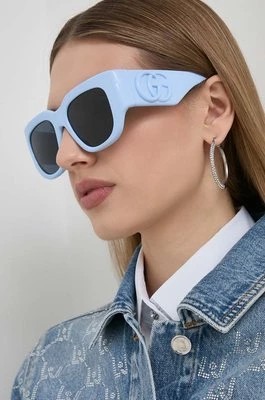 Zdjęcie produktu Gucci okulary przeciwsłoneczne damskie kolor niebieski