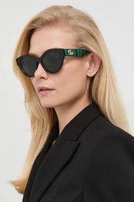 Zdjęcie produktu Gucci okulary przeciwsłoneczne damskie kolor zielony