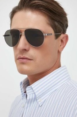 Zdjęcie produktu Gucci okulary przeciwsłoneczne męskie kolor srebrny