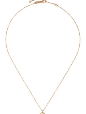Zdjęcie produktu Gucci, Ybb687118001 - 750 Złoto - Naszyjnik z zawieszką GG w 18kt różowego złota Yellow, female,