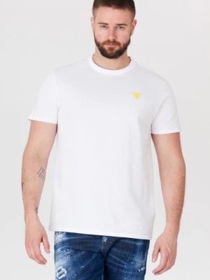 Zdjęcie produktu GUESS Biały t-shirt męski z żółtym logo