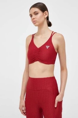 Zdjęcie produktu Guess biustonosz sportowy kolor czerwony gładki