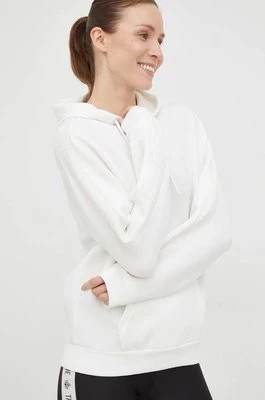 Zdjęcie produktu Guess bluza BRENDA damska kolor biały z kapturem z aplikacją V2YQ18 K7UW2