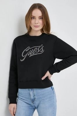 Zdjęcie produktu Guess bluza damska kolor czarny z aplikacją W4RQ14 KB681