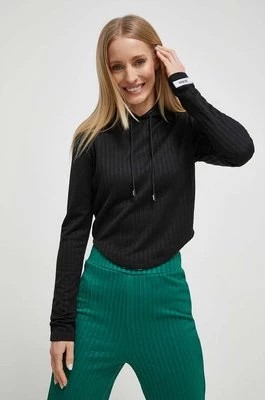 Zdjęcie produktu Guess bluza ANNEKA damska kolor czarny z kapturem gładka V4RQ03 KC2U2