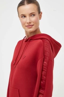 Zdjęcie produktu Guess bluza BRENDA damska kolor czerwony z kapturem z nadrukiem V2YQ18 K7UW2