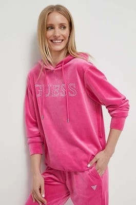 Zdjęcie produktu Guess bluza COUTURE damska kolor różowy z kapturem V4RQ25 KBXI2
