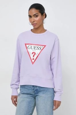 Zdjęcie produktu Guess bluza damska kolor różowy z nadrukiem W2YQ16 KBA10