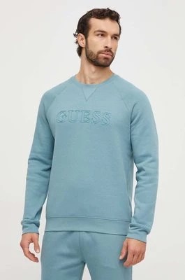 Zdjęcie produktu Guess bluza ALDWIN męska kolor turkusowy z aplikacją Z2YQ27 K9V31
