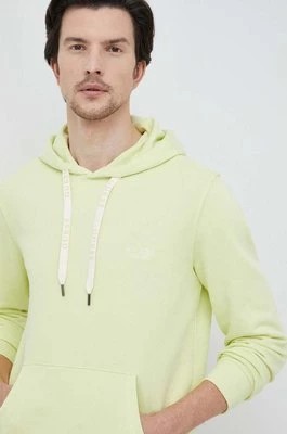Zdjęcie produktu Guess bluza męska kolor zielony z kapturem gładka