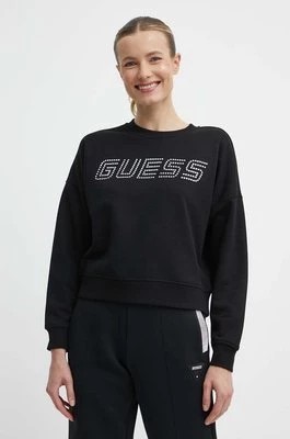 Zdjęcie produktu Guess bluza SKYLAR damska kolor czarny z aplikacją V4GQ07 K8802