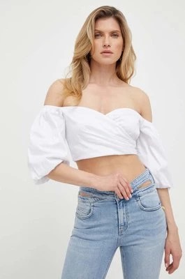 Zdjęcie produktu Guess bluzka damska kolor biały gładka
