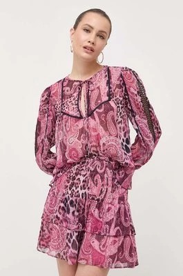 Zdjęcie produktu Guess bluzka damska kolor fioletowy wzorzysta