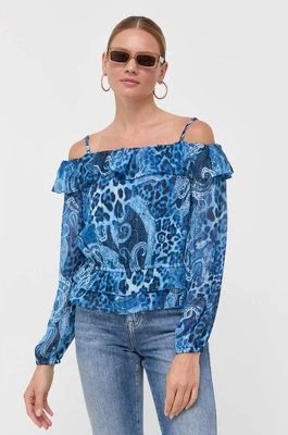 Zdjęcie produktu Guess bluzka damska kolor niebieski wzorzysta