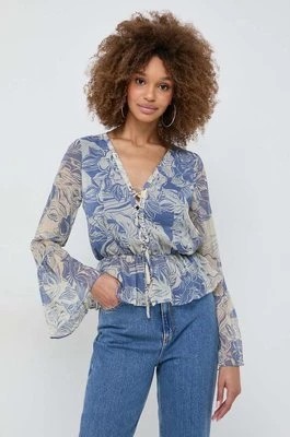 Zdjęcie produktu Guess bluzka DEMI damska kolor niebieski wzorzysta W4RH24 WDWT2