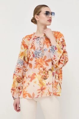 Zdjęcie produktu Guess bluzka damska kolor pomarańczowy wzorzysta