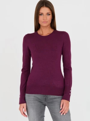 Zdjęcie produktu GUESS Bordowy damski cienki sweter