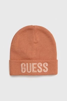 Zdjęcie produktu Guess czapka dziecięca kolor pomarańczowy