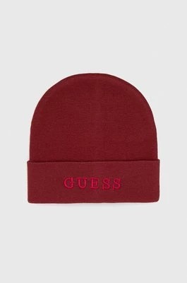 Zdjęcie produktu Guess czapka kolor bordowy