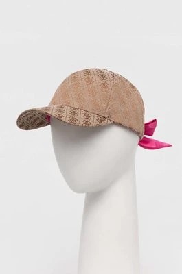 Zdjęcie produktu Guess czapka z daszkiem kolor różowy wzorzysta AW5068 POL01