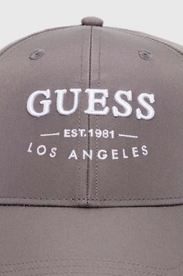 Zdjęcie produktu Guess czapka z daszkiem kolor szary z aplikacją AM5023 POL01