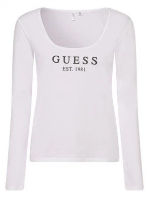 Zdjęcie produktu GUESS Damska koszulka od piżamy Kobiety Bawełna biały nadruk,