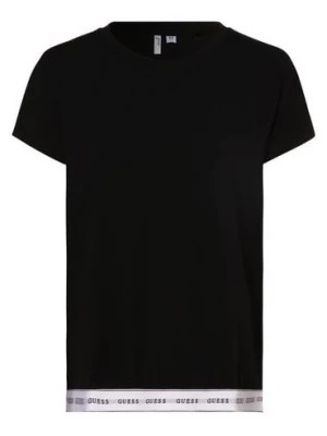 Zdjęcie produktu GUESS Damska koszulka od piżamy Kobiety Bawełna czarny jednolity,