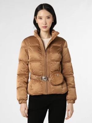 Zdjęcie produktu GUESS Damska kurtka pikowana Kobiety brązowy jednolity,