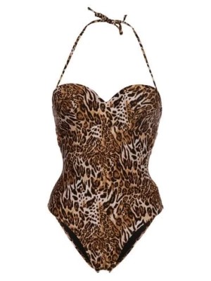 Zdjęcie produktu GUESS Damski stój kąpielowy bandeau Kobiety beżowy|brązowy|czarny|wielokolorowy wzorzysty,
