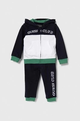 Zdjęcie produktu Guess dres bawełniany niemowlęcy kolor granatowy
