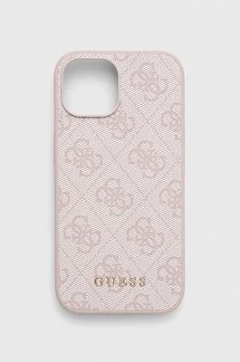 Zdjęcie produktu Guess etui na telefon iPhone 15 6.1 kolor różowy