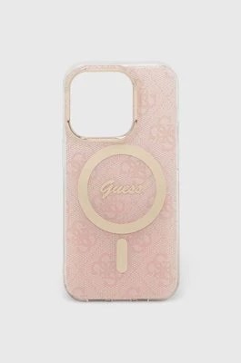 Zdjęcie produktu Guess etui na telefon iPhone 15 Pro 6.1" kolor różowy