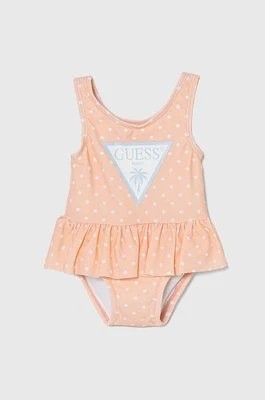 Zdjęcie produktu Guess jednoczęściowy strój kąpielowy niemowlęcy kolor pomarańczowy