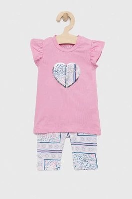 Zdjęcie produktu Guess komplet bawełniany dziecięcy kolor różowy