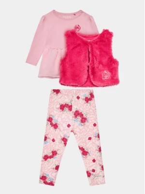 Zdjęcie produktu Guess Komplet kamizelka, sukienka i legginsy A3BG11 WC910 Różowy Regular Fit