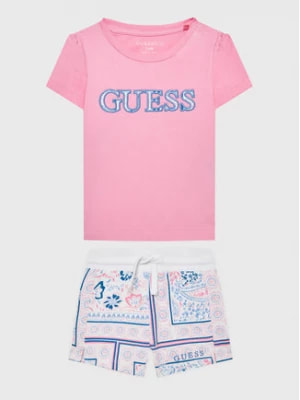Zdjęcie produktu Guess Komplet t-shirt i szorty sportowe A3GG07 K6YW3 Kolorowy Regular Fit