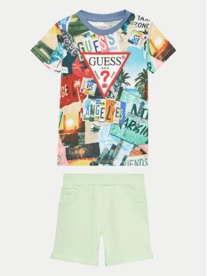 Zdjęcie produktu Guess Komplet t-shirt i szorty sportowe N4GG12 K8HM3 Kolorowy Regular Fit