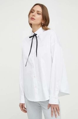 Zdjęcie produktu Guess koszula NICLA damska kolor biały relaxed z kołnierzykiem klasycznym W4RH51 WD2M1