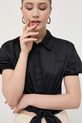Zdjęcie produktu Guess koszula damska kolor czarny relaxed z kołnierzykiem klasycznym