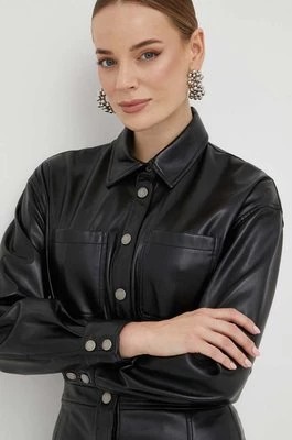 Zdjęcie produktu Guess koszula damska kolor czarny relaxed z kołnierzykiem klasycznym