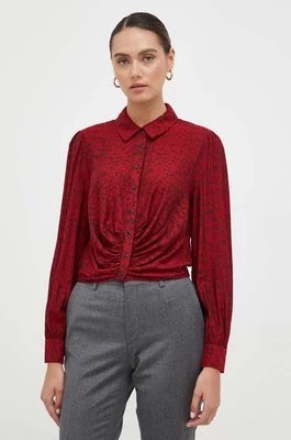 Zdjęcie produktu Guess koszula damska kolor czerwony regular z kołnierzykiem klasycznym