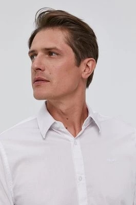 Zdjęcie produktu Guess Koszula SUNSET męska kolor biały slim z kołnierzykiem klasycznym M1YH20 W7ZK1