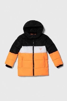 Zdjęcie produktu Guess kurtka dziecięca kolor pomarańczowy