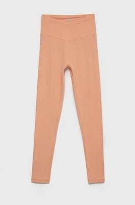Zdjęcie produktu Guess legginsy damskie kolor pomarańczowy gładkie