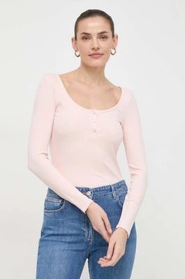 Zdjęcie produktu Guess longsleeve KARLEE damski kolor różowy W2YP46 KBCO2