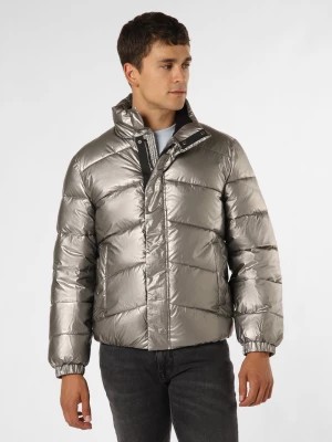 Zdjęcie produktu GUESS Męska kurtka pikowana Mężczyźni srebrny jednolity,