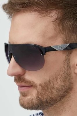 Zdjęcie produktu Guess okulary przeciwsłoneczne męskie kolor czarny