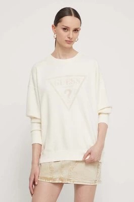 Zdjęcie produktu Guess Originals bluza damska kolor beżowy z nadrukiem